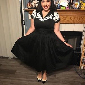 Vixen Sweetheart Swing Dress in Raven Black - XL